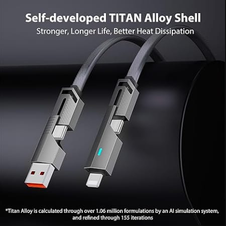 4 in 1 Fast Charging Data Cable 65 W